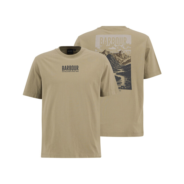 Barbour morden relaxed graphic t-shirt mts1552 ol37 grey olive 05011.368.0018 large