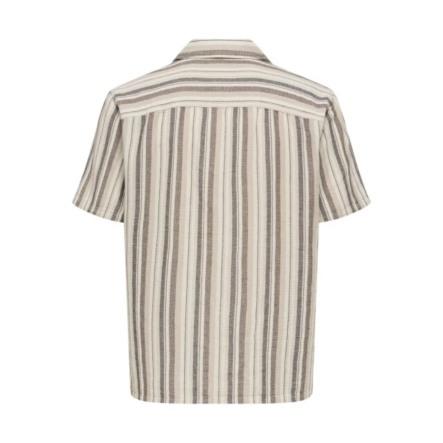 Only & Sons onstrev life reg stripe ss shirt no 22025659 gardenia 05632.840.0074 large