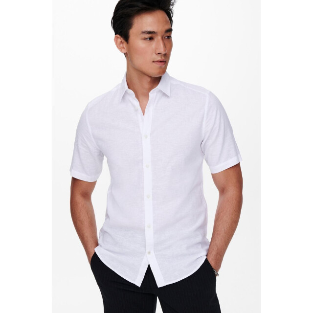 Only & Sons onscaiden life ss solid linen blend 22009885 white 05632.100.0054 large