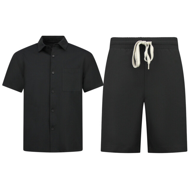 Enos Zomerset ribbed oversized shirt en korte broek SET: F-5830 large