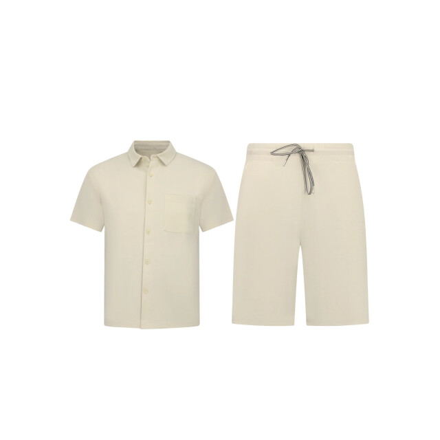 Enos Zomerset ribbed oversized shirt en korte broek SET: F-5830 large