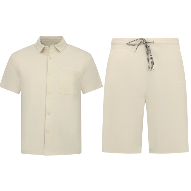 Enos Zomerset ribbed oversized shirt en korte broek SET: F-5830 large