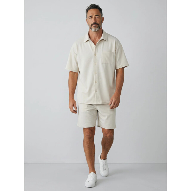 Enos Zomerset ribbed oversized shirt en korte broek SET: F-5830 large