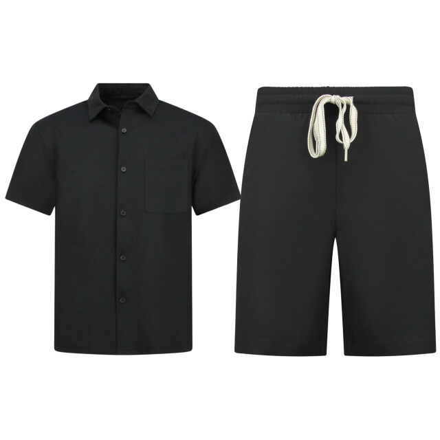 Enos Zomerset ribbed oversized shirt en korte broek SET: F-5830 large