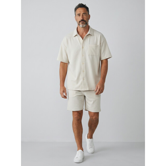 Enos Zomerset ribbed oversized shirt en korte broek SET: F-5830 large