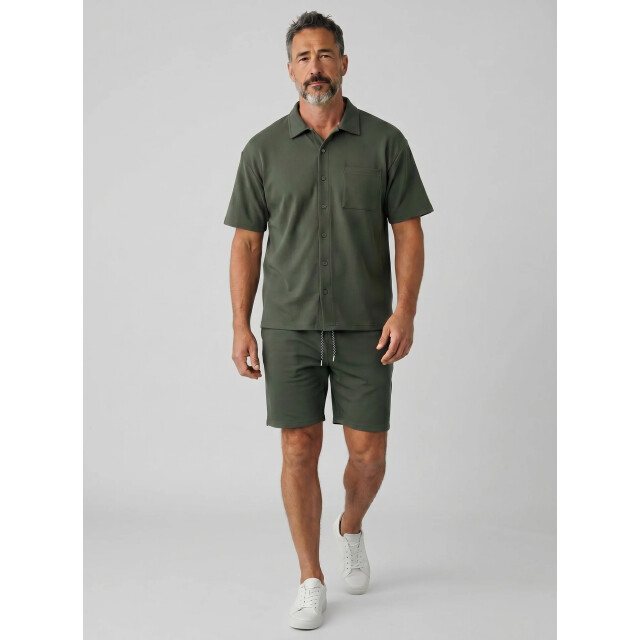 Enos Zomerset ribbed oversized shirt en korte broek SET: F-5830 large