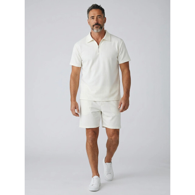 Enos Zomerset ribbed oversized polo shirt en korte broek SET: F-5827 large