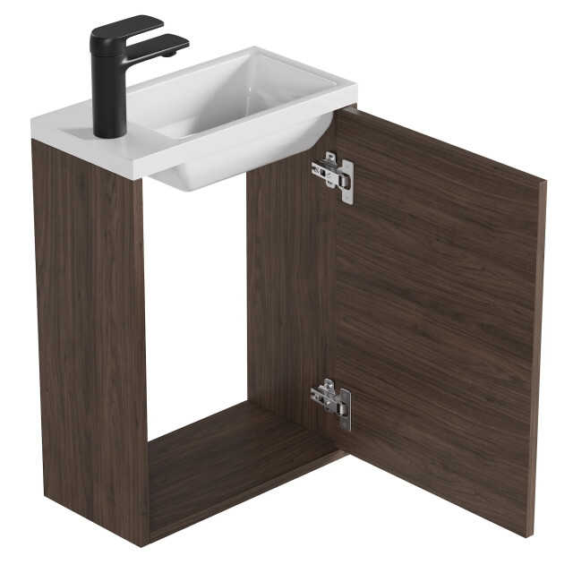 Badplaats Toiletmeubel florence 40 x 22 cm – bruin – fonteinmeubel met 3659004 large