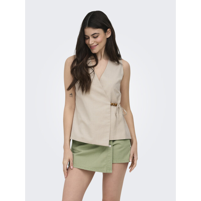 Only Onlbaia s/l linen bl wrap waistcoat 15374592 large