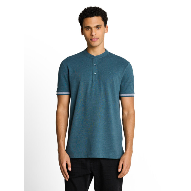 Tom Tailor Tweekleurig piqué poloshirt met opstaande kraag 1052141 large