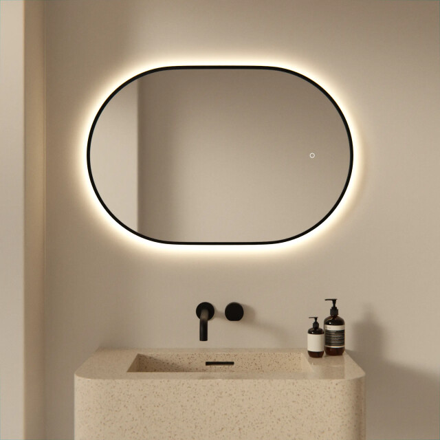 Mirlux Badkamerspiegel 90x60cm ovaal frame 3083740 large