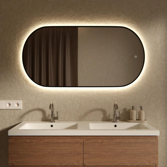 Mirlux Badkamerspiegel 120x60cm ovaal frame 3170924 large