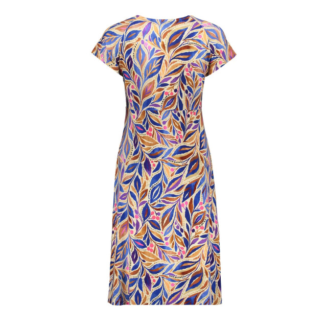 Geisha 67424-60 june 815 dress v-neck short jersey aop pr.02-26-2 indigo/purple 67424-60 JUNE 815 large