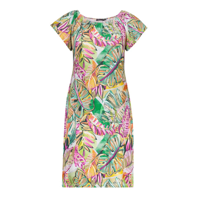 Geisha 67422-60 may 530 dress elastic shoulder jersey aop pr.06-26-2 green/corn 67422-60 MAY 530 large