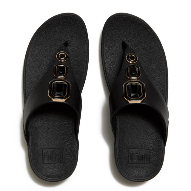 FitFlop Lulu bold crystals toe-post sandals AA0 large