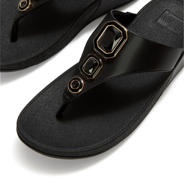 FitFlop Lulu bold crystals toe-post sandals AA0 large