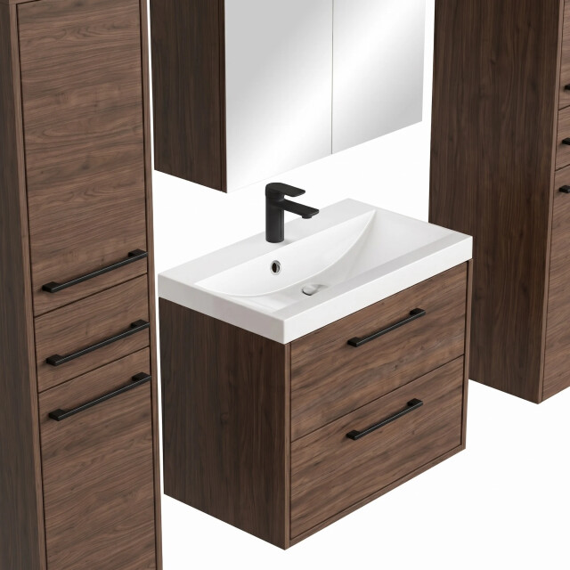 Badplaats Badkamermeubel set florence 60 cm xl – bruin – hangend 3664823 large