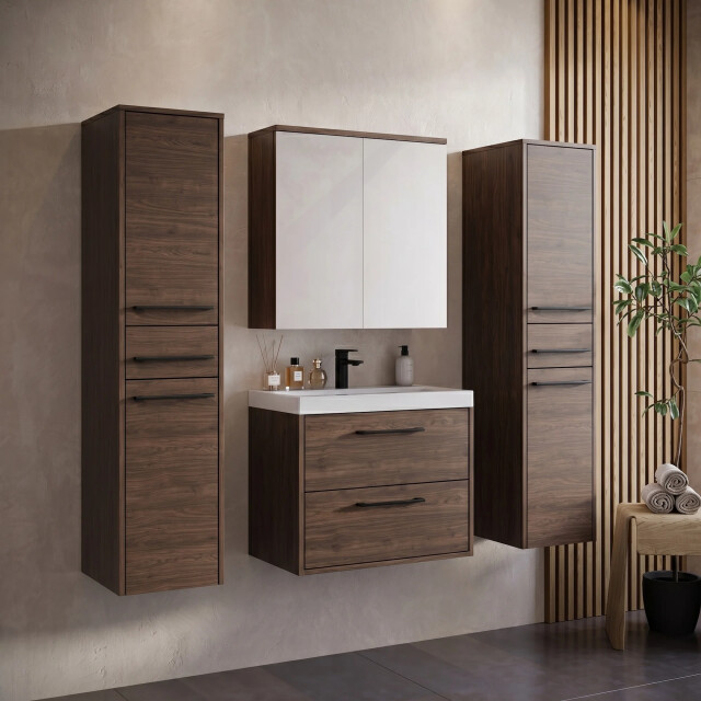 Badplaats Badkamermeubel set florence 60 cm xl – bruin – hangend 3664823 large