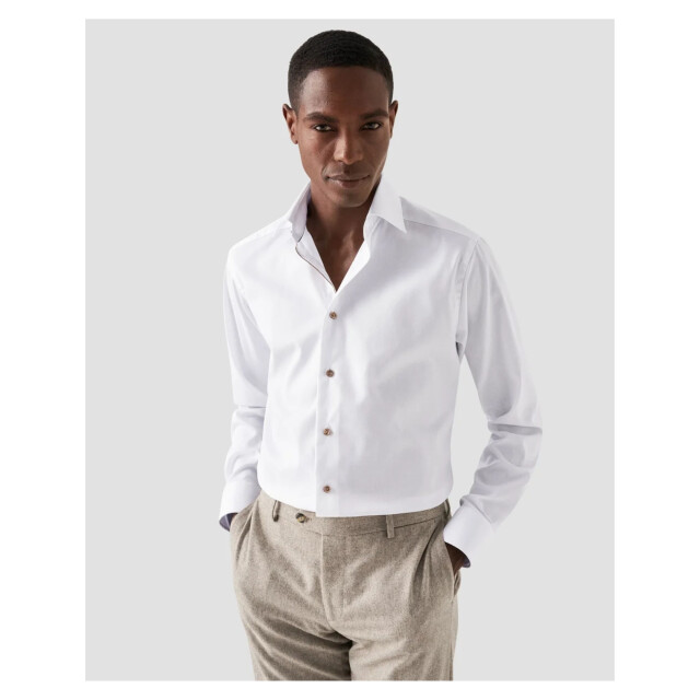Eton Signature twill brown ribbon shirt lange mouw overhemden 100010749 100010749 large