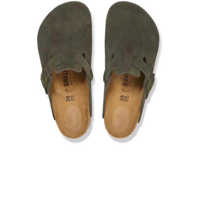 Birkenstock Boston suede smal voetbed groen unisex instapper 1024714 large