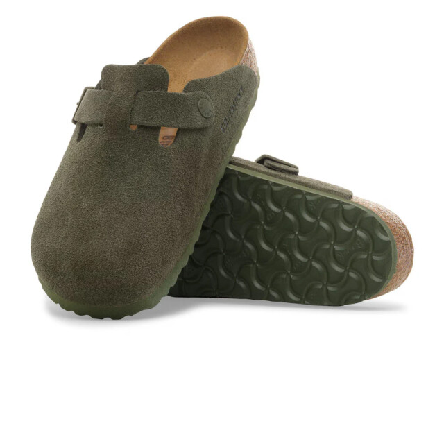 Birkenstock Boston suede smal voetbed groen unisex instapper 1024714 large