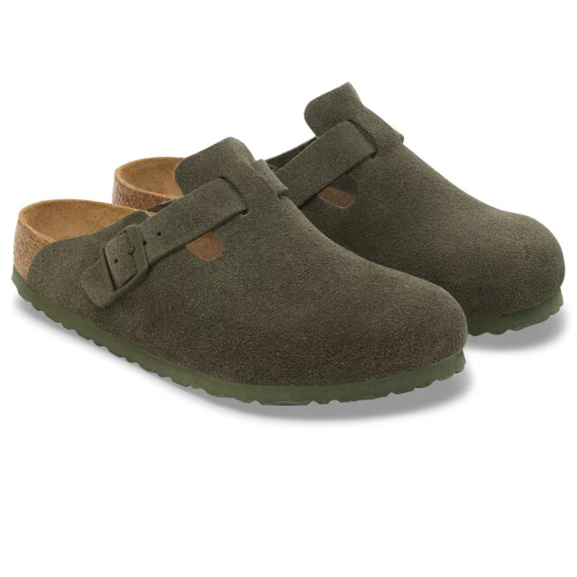 Birkenstock Boston suede smal voetbed groen unisex instapper 1024714 large