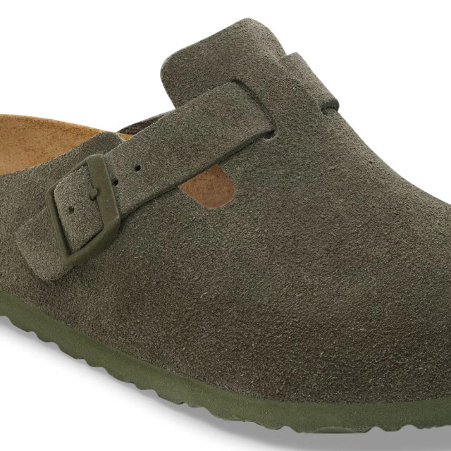 Birkenstock Boston suede smal voetbed groen unisex instapper 1024714 large
