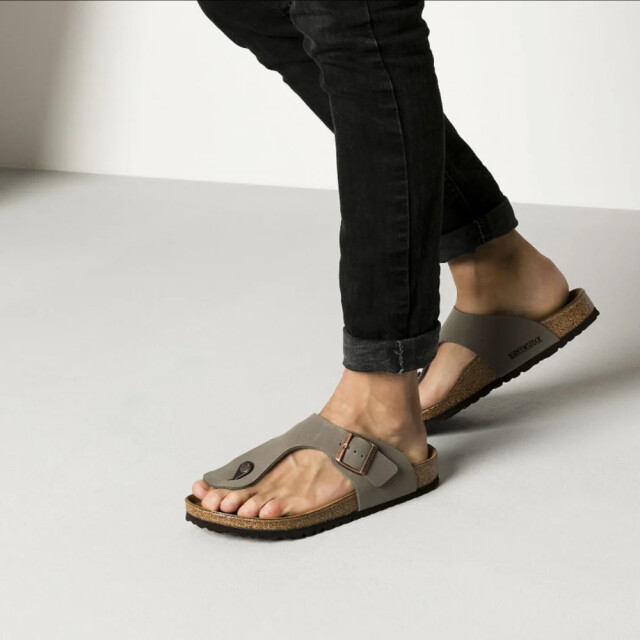 Birkenstock Ramses stone normaal voetbed heren slipper 44051 large