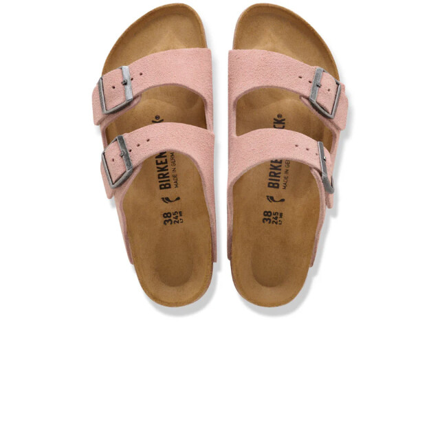 Birkenstock Arizona suède roze smal voetbed dames slipper 1031651 large