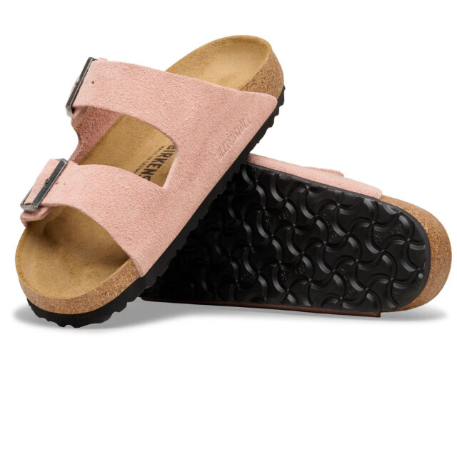 Birkenstock Arizona suède roze smal voetbed dames slipper 1031651 large