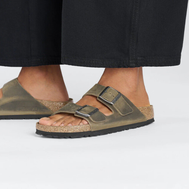 Birkenstock Arizona vetleer smal voetbed unisex slipper 1027039 large