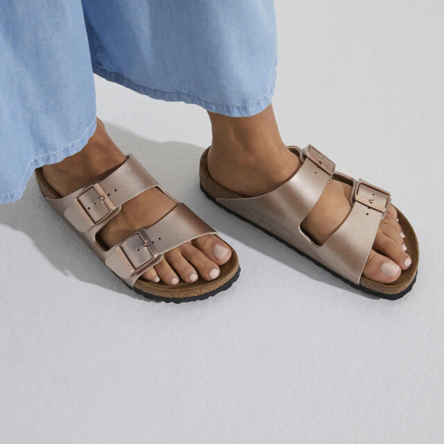 Birkenstock Arizona birko-flor koper smal voetbed dames slipper 1023960 large