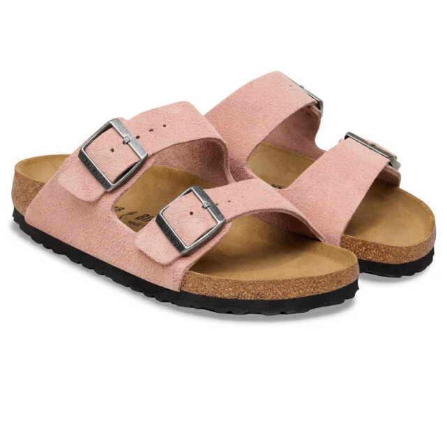 Birkenstock Arizona suède roze smal voetbed dames slipper 1031651 large