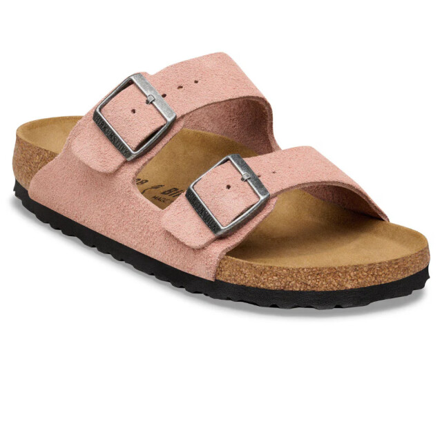 Birkenstock Arizona suède roze smal voetbed dames slipper 1031651 large