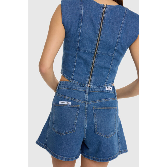 Alix The Label Denim corset top denim corset top large
