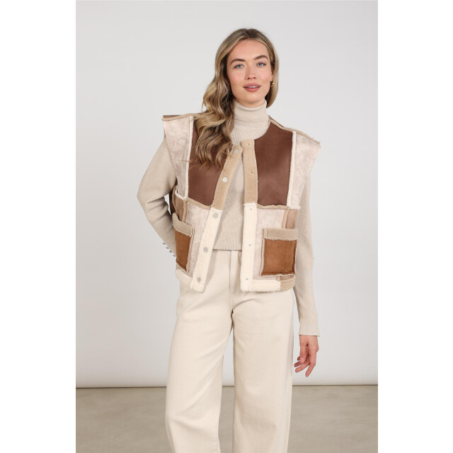 Nukus Nkf08030 386 helen gilet sand/toffee NKF08030 386 large