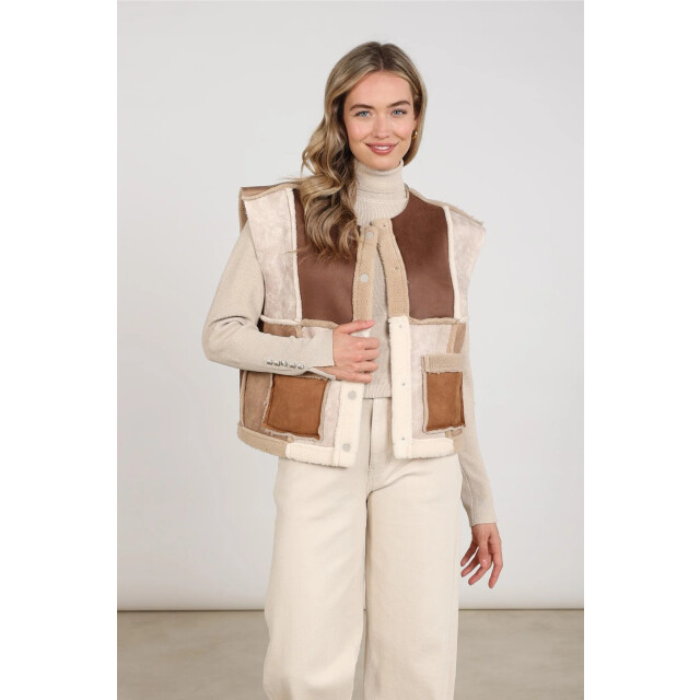 Nukus Nkf08030 386 helen gilet sand/toffee NKF08030 386 large