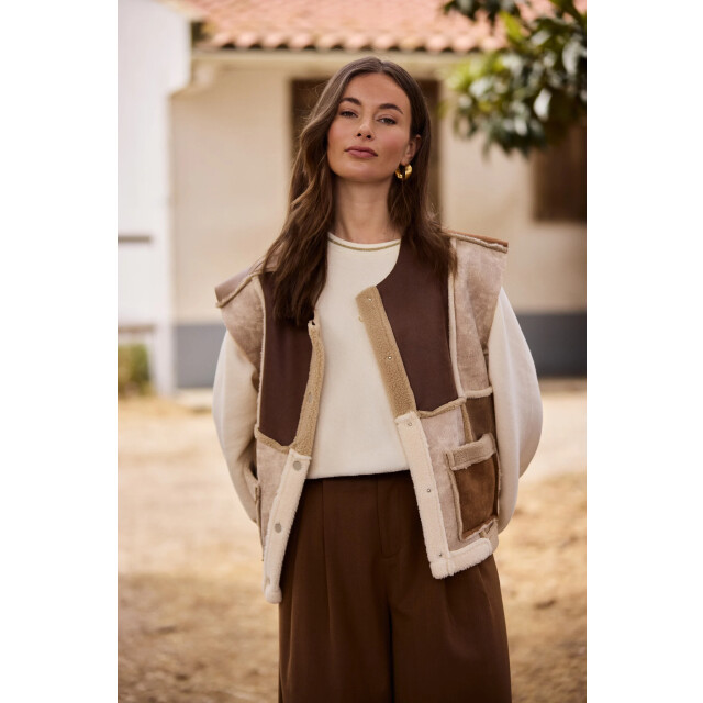 Nukus Nkf08030 386 helen gilet sand/toffee NKF08030 386 large