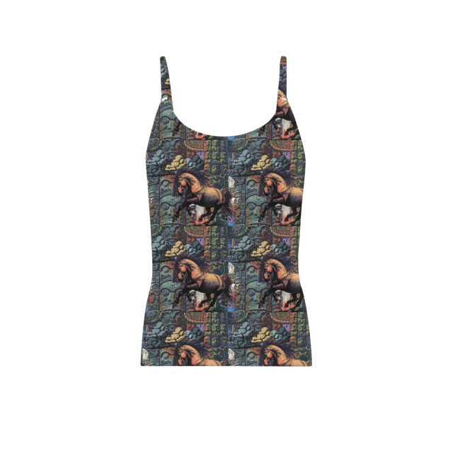 Muchachomalo Girls 1-pack singlet printed TOTEMHORSE1214-01J large