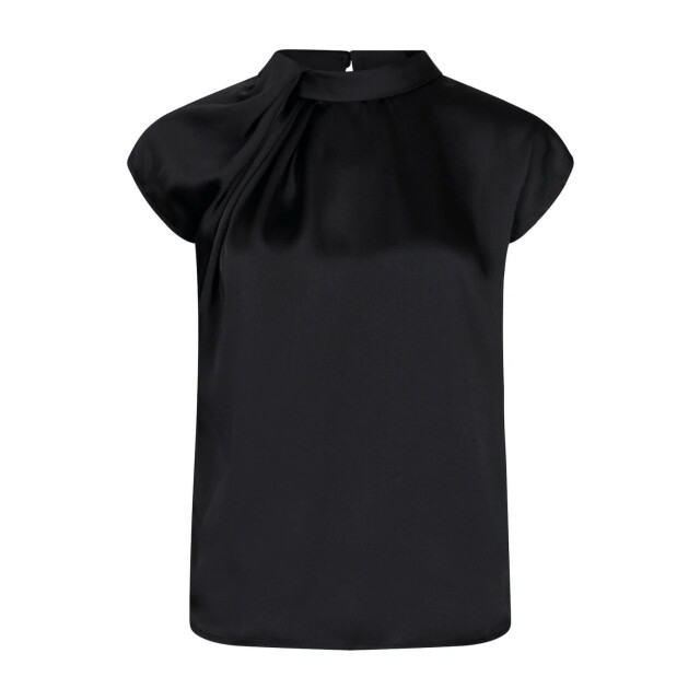 Neo Noir fleur drapy satin blouse 160990 100 black 06615.990.0069 large