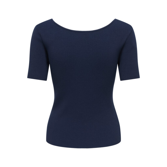 Jacqueline de Yong Jdynanna ss revers lace pullover knt navy 4339.37.0013 large