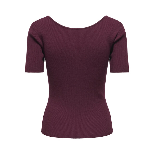 Jacqueline de Yong Jdynanna ss revers lace pullover knt bordeaux 4339.47.0021 large