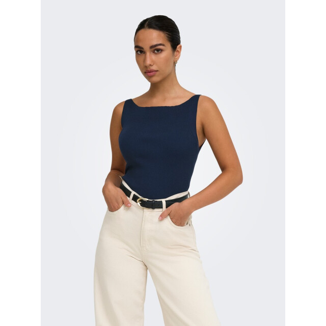 Jacqueline de Yong Jdynanna sl boat neck top knt navy 4349.37.0018 large