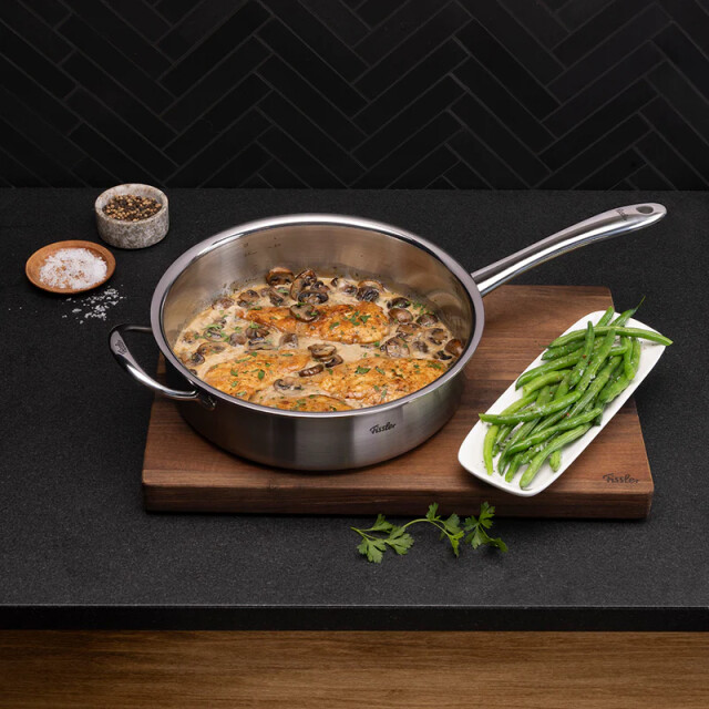 Fissler M5 pro-ply rvs hapjespan/braadpan 24cm 5-ply 071-750-24-000/ large