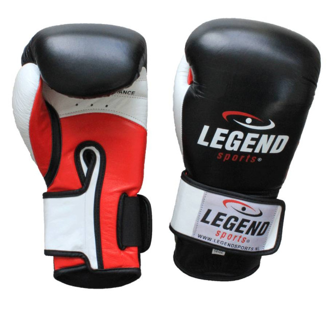 Legend Sports Legend power bokshandschoenen heren?dames zwart-wit-rood leer PBG04PB12 large