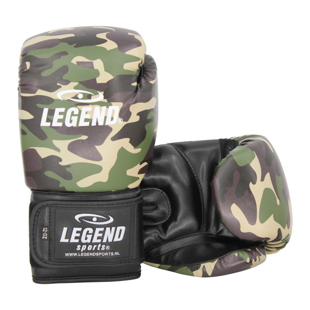 Legend Sports Powerfit & protect bokshandschoenen heren/dames camo army pu TBG04CG08 large