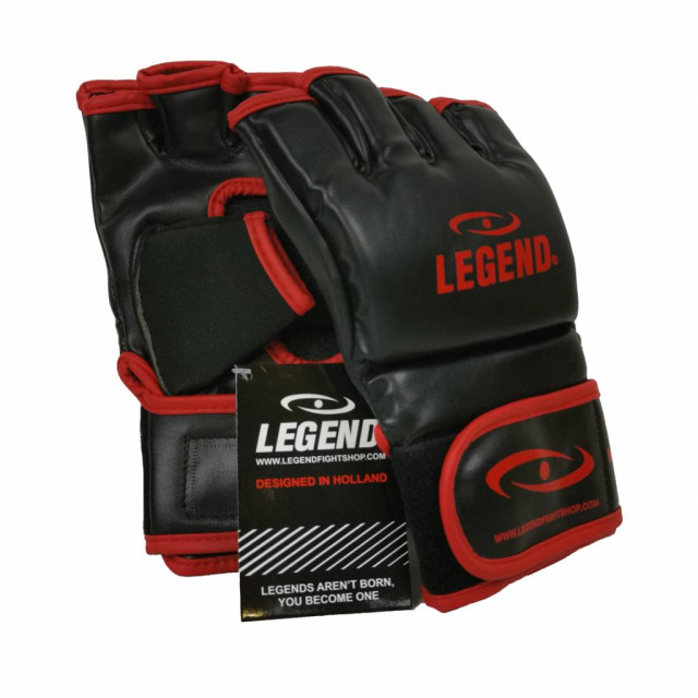 Legend Sports Bokszak / mma handschoenen heren/dames zwart-rood pu TMMA02ZRL large