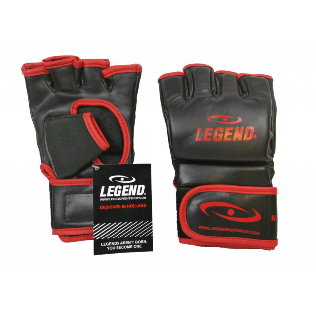 Legend Sports Bokszak / mma handschoenen heren/dames zwart-rood pu TMMA02ZRXL large