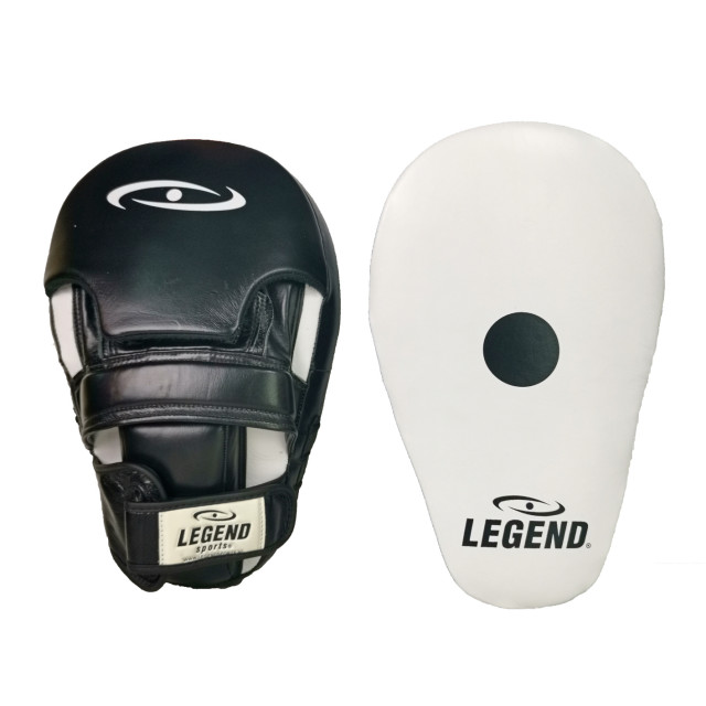 Legend Sports Focus pads lang model wit/zwart leer PFP02WT01 large
