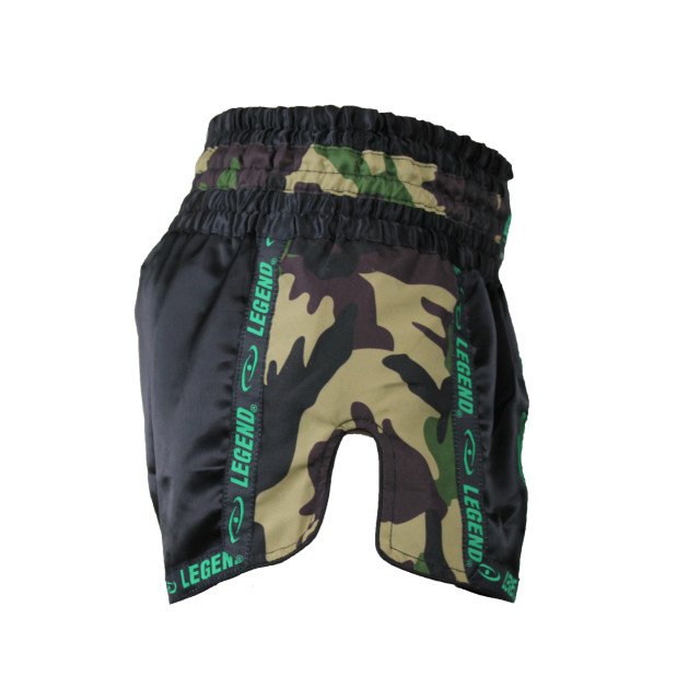 Legend Sports Kickboks broekje kids/volwassenen camo army satijn PSW05CAS large